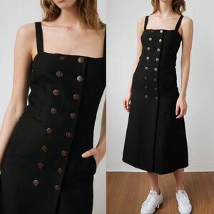 Elegant Black Button-Front Dress
